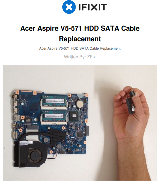 Acer Aspire V5-571 HDD SATA Cable Replacement